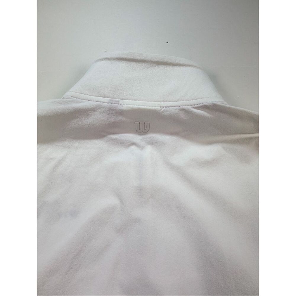 Wilson Davenport Woven Popover White Cropped Quarter Zip Jacket Size Large - Picture 13 of 16